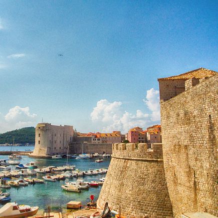 Camping Dalmatien Urlaub Hafen von Dubrovnik
