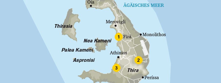 Karte Santorin