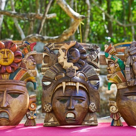 Holzmasken Chichen Itza