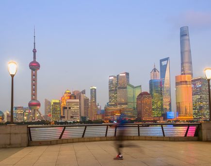 Shanghai Skyline bei NAcht