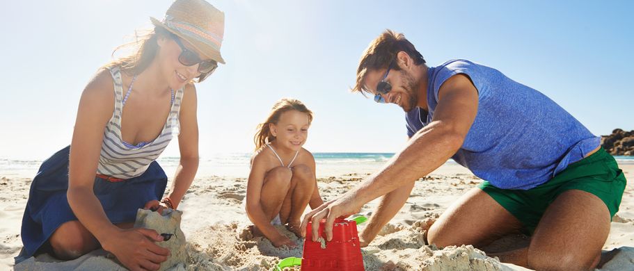 Familie am Strand