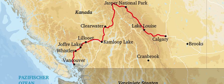 Karte Camper Kanada