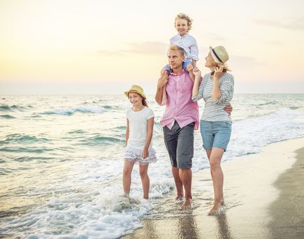 Familie am Strand