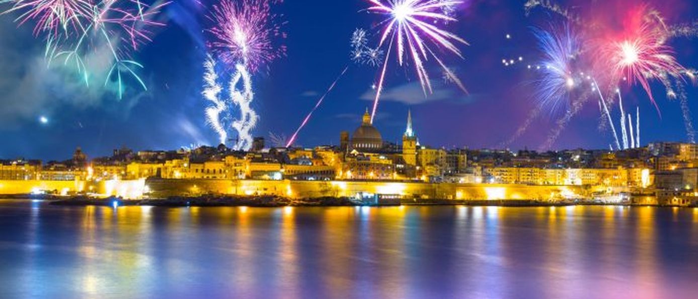 valletta, feuerwerk