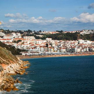 Fischerort Nazaré am Atlantik