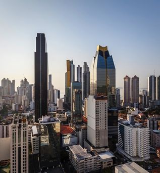 Skyline von Panama City mit Hochhäusern