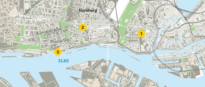 Karte Hamburg