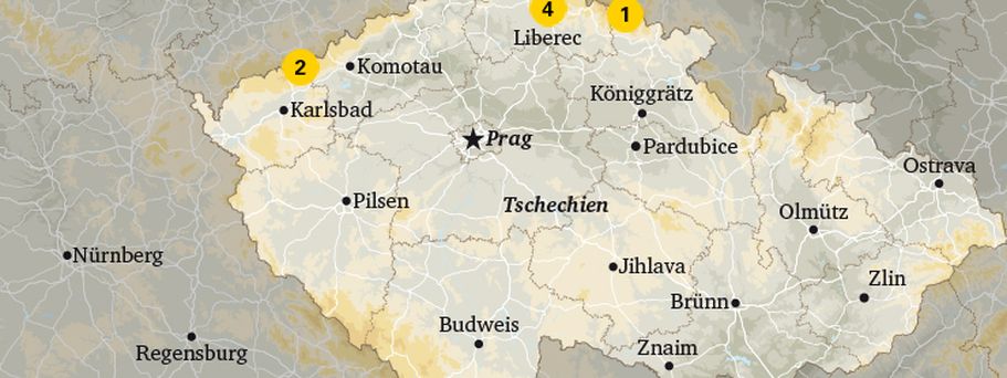 Karte Skiurlaub Tschechien
