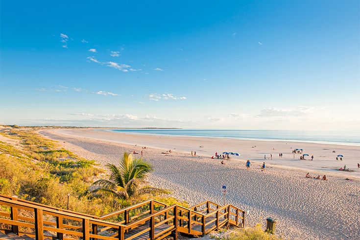Küstenabschnitt in Australien Treppe führt zum Strand
