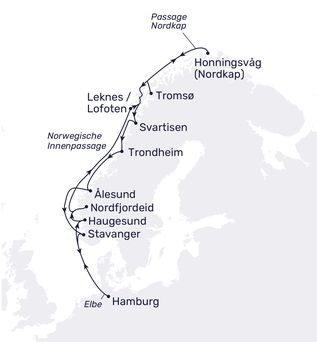 Landkarte Sehnsucht Nordlichter