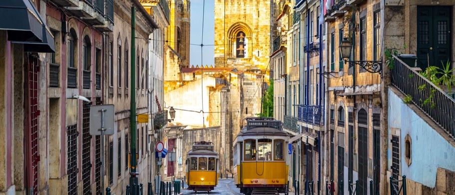 Lissabon, gelbe Tram