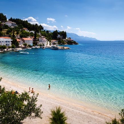 Dubrovnik Frau am Strand