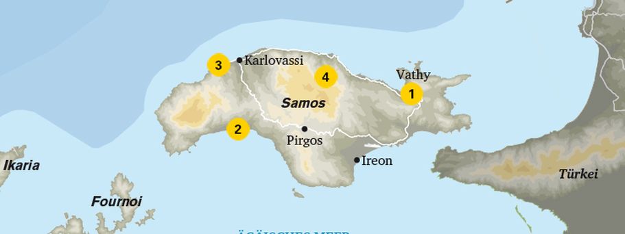 Karte Samos