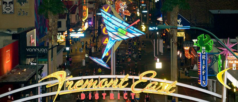Urlaub in Las Vegas USA Freemont Street von oben