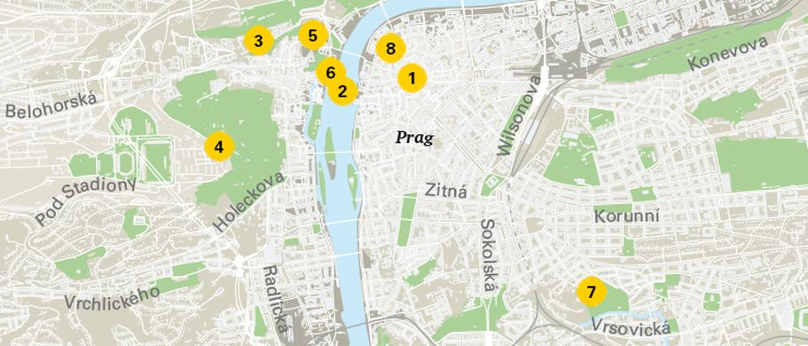 Karte von Prag