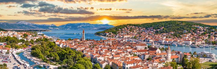 Vogelperspektive mit Blick auf Trogier.