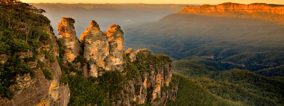 Bizarre Felsformationen und tolle Ausblicke im Blue Mountains National Park unweit von Sydney
