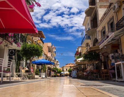 Einkaufsstrasse Zakynthos Stadt