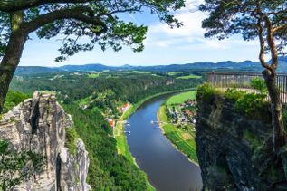 Panorama der Elbsandsteingebirge