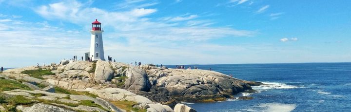 Leuchtturm am Meer in Atlantikkanada
