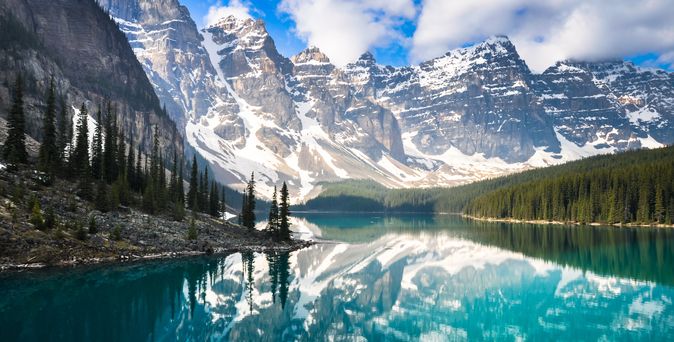 Landschaft Kanada Berge und See