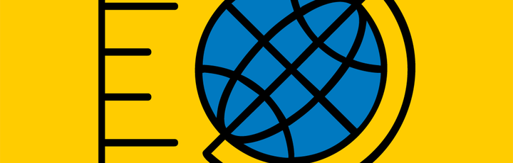 Ein gelbes Symbol, das einen Pass mit einem "A1"-Stempel darstellt, daneben ein Visum-Symbol und ein Euro-Zeichen, umgeben von Sternen, was auf EU-Vorschriften oder Dokumente hinweist.