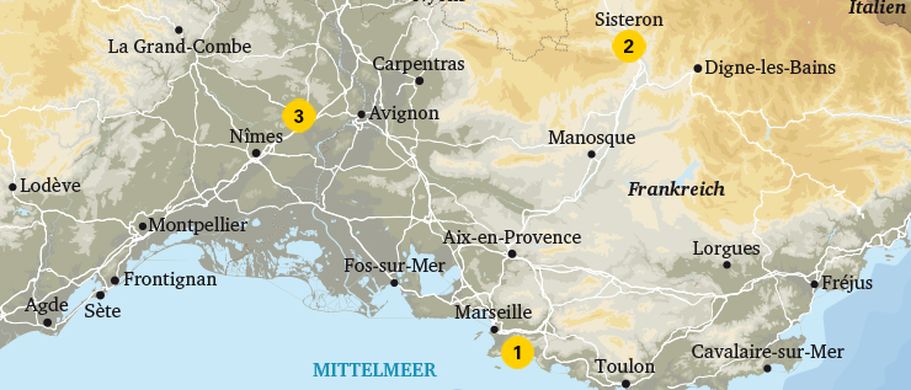 Karte Provence