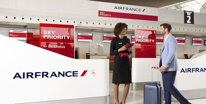 SkyPriority Check-in am Flughafen