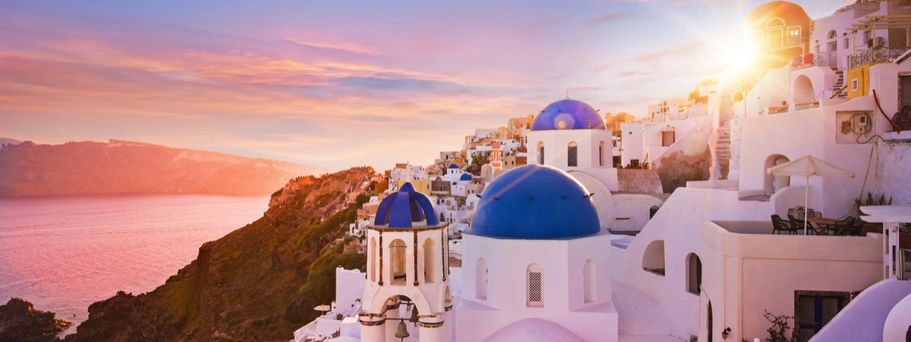 Sonnenuntergang bei Santorin