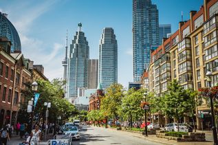Blick auf Hochhäuser in Toronto