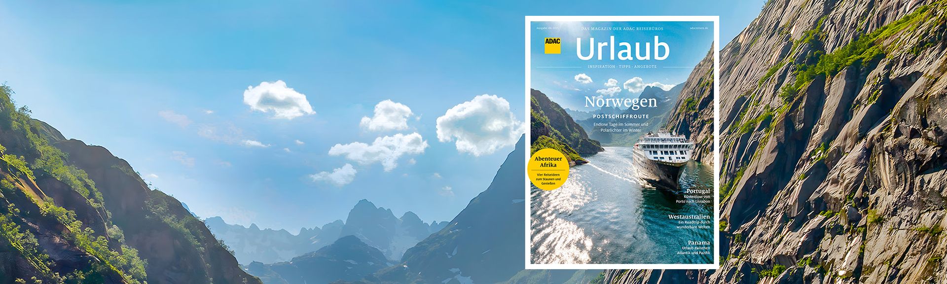 Headerbild Magazin Urlaub mit Norwegens Fjorden Und Postschiff