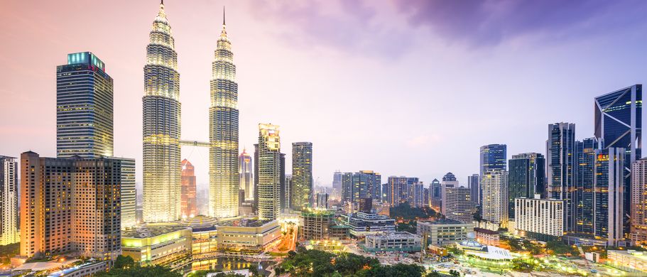 Modernes Kuala Lumpur mit den Petronas Twin Towers