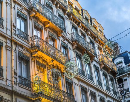 Blick auf Gebäude in Lyon