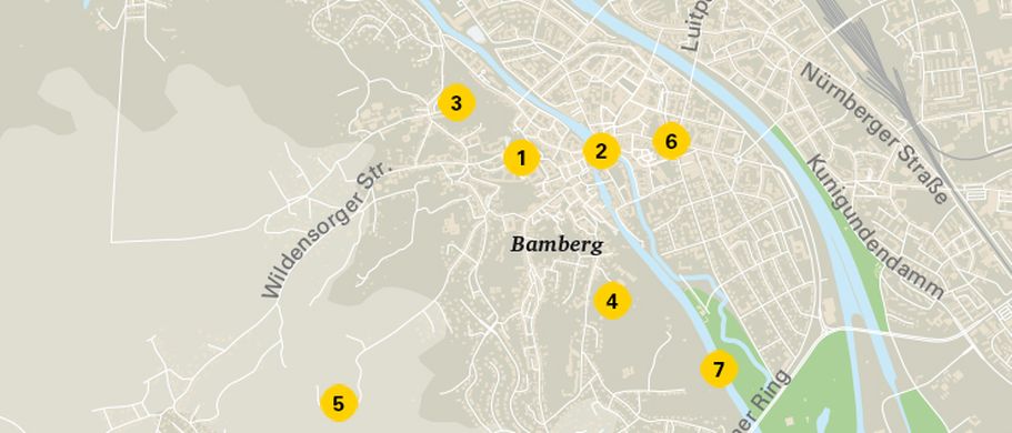 Karte Bamberg