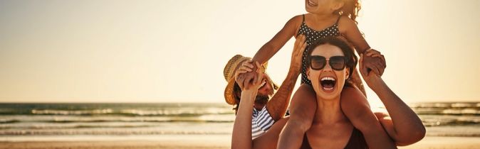 Familienspass am Strand