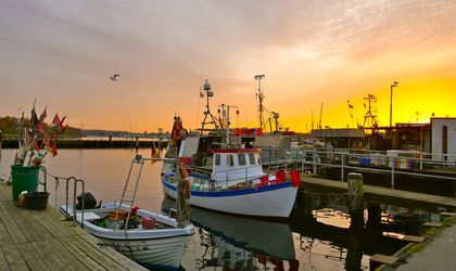 Boot am Hafen von Travemuende