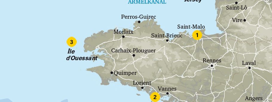 Karte Bretagne