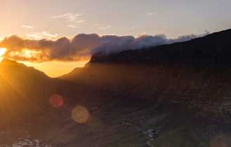 Sonnenuntergang am Tafelberg