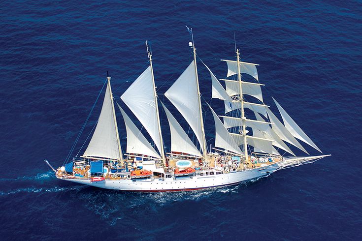 Schiff der Star Clipper auf dem Meer