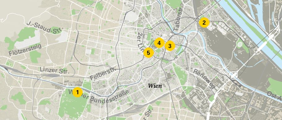 Karte Wien