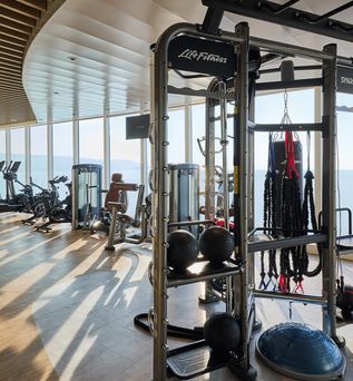 Fitness Bereich auf Mein Schiff Flow
