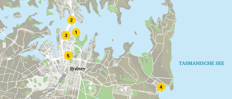 Karte Sydney