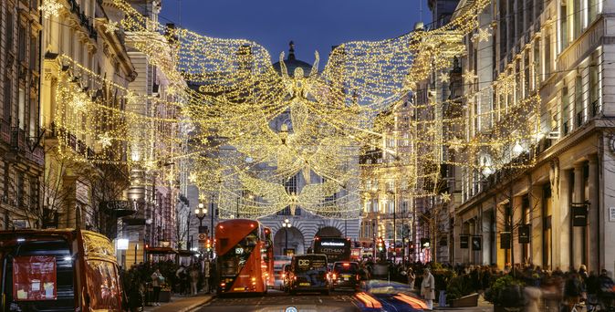 beleuchtetes London zur Weihnachtszeit