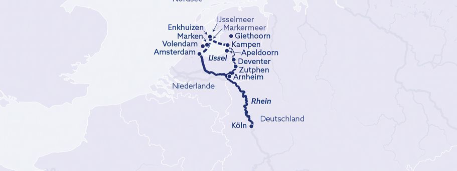 Routenkarte Ijsselmeer