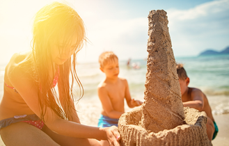 Familienurlaub Strand Meer Kinder
