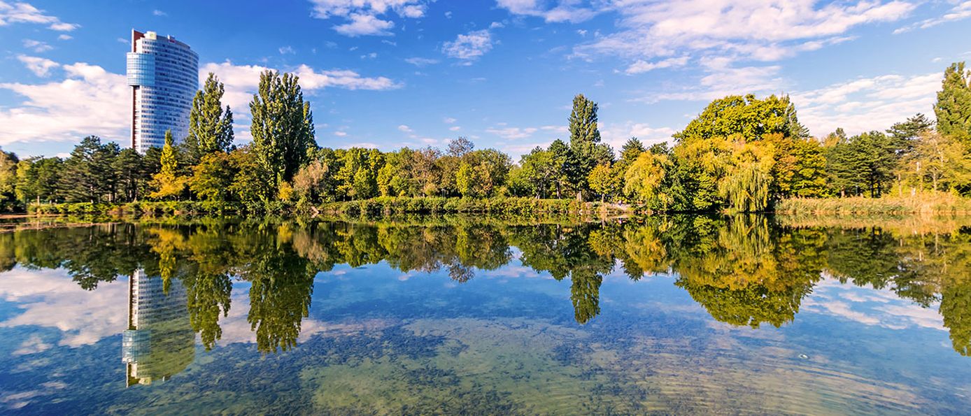 Die Donauinsel in Wien.