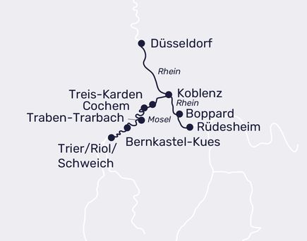 Karte mit Routenbeschreibung