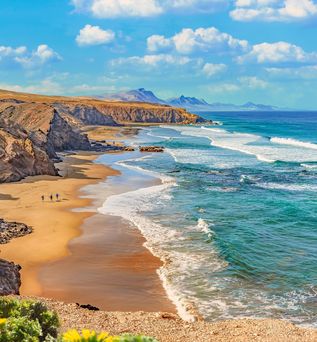 Atlantik Traumbucht an der Westküste von Fuerteventura Playa del Viejo Rey