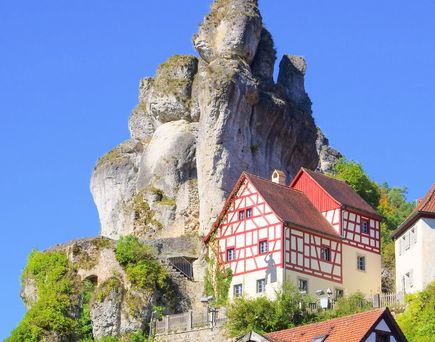 Einzigartige Felsen in Tüchersfeld in der Fränkischen Schweiz