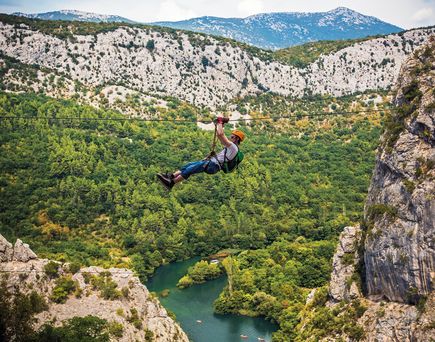 Zipline in Cetina